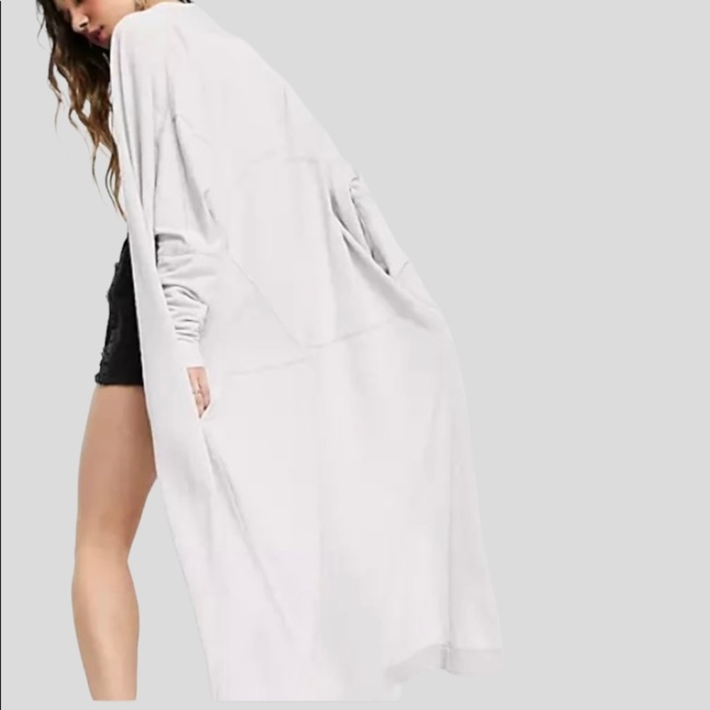 🆕 Free People Cozy Cool Girl Oversized Sterling Silver Cardigan Duster -Size S